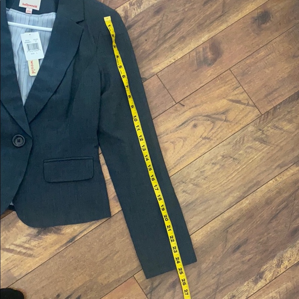 Gray single button blazer - Picture 4 of 7